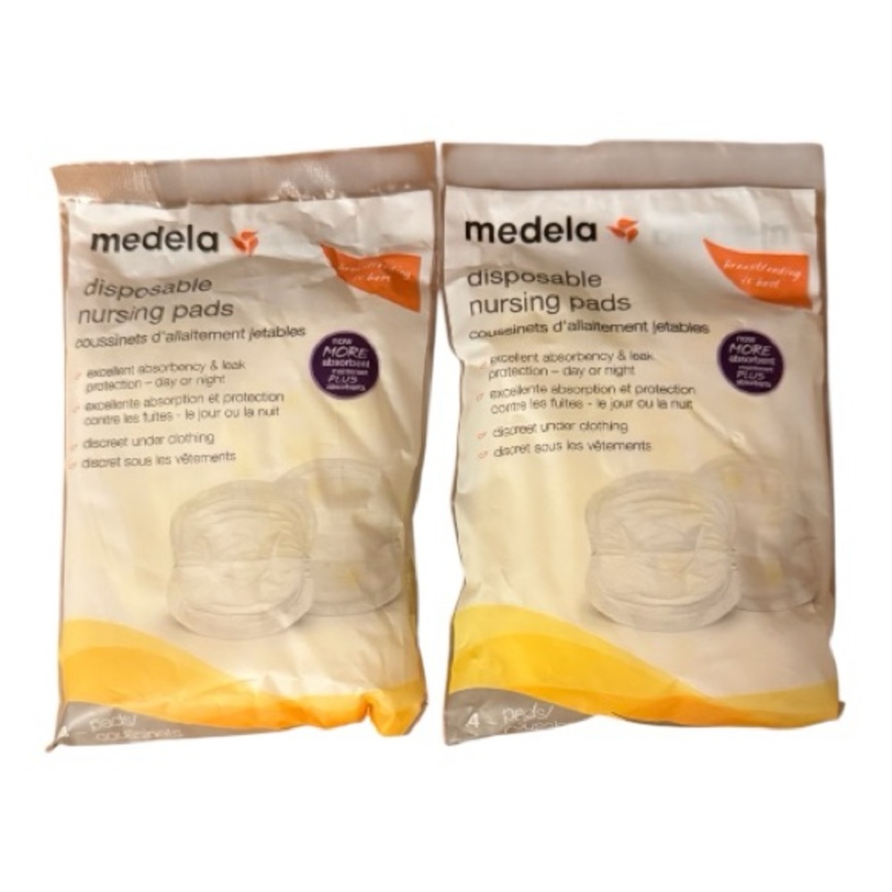 Medela Disposable Nursing Pads 2 Packs of 4 Pads | 8 Total, Breastfeeding, New